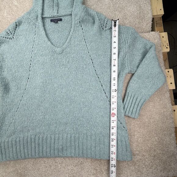 American Eagle Knit Periwinkle Sweater With A Hood Womens Size Large - Picture 3 of 5